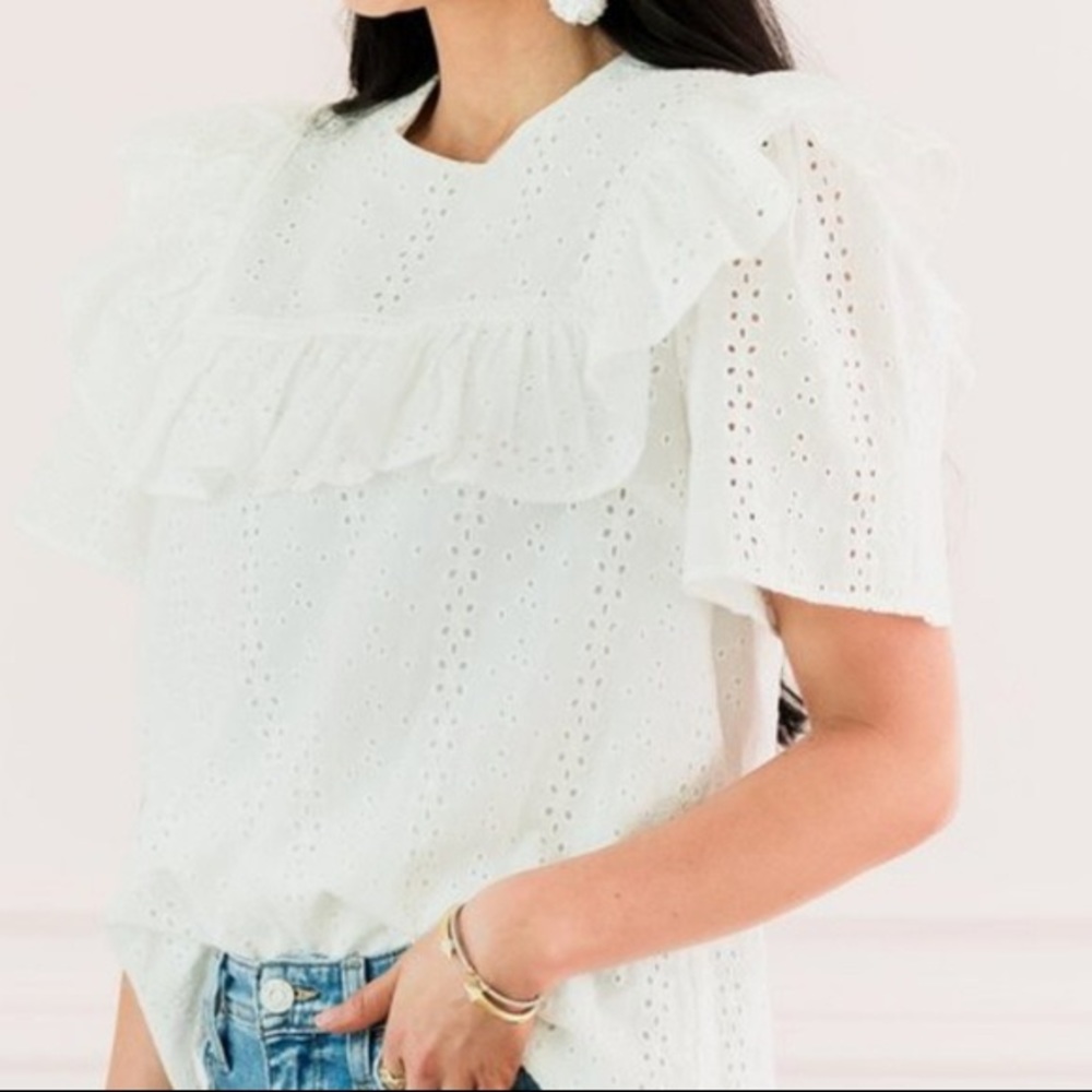 Rachel Parcell white top
